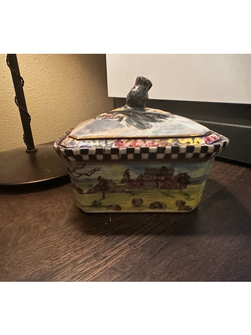 VINTAGE MACKENZIE-CHILDS 1990 1ST EDITION TRINKET BOX